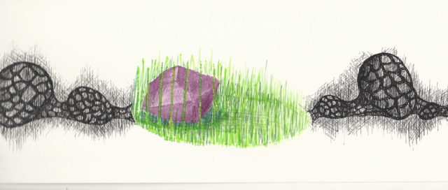 Sylvie Mermoud & Pierre Bonard, ain't no mountain high enough, dessin à l'aquarelle et encre de chine