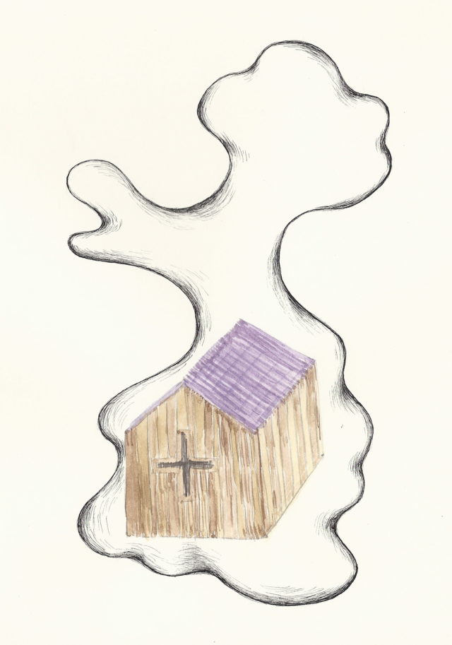 Sylvie Mermoud & Pierre Bonard, ain't no mountain high enough, dessin à l'aquarelle et encre de chine