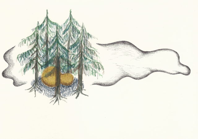 Sylvie Mermoud & Pierre Bonard, ain't no mountain high enough, dessin à l'aquarelle et encre de chine