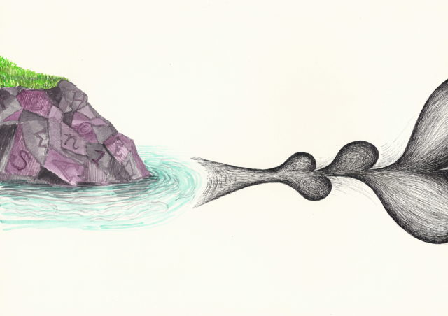 Sylvie Mermoud & Pierre Bonard, ain't no mountain high enough, dessin à l'aquarelle et encre de chine