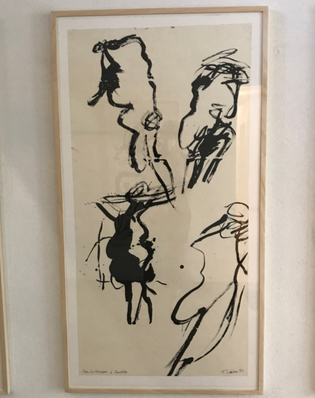 Francine Simonin, sur la terrasse à Roussillon, vue d'exposition