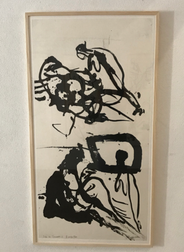 Francine Simonin, sur la terrasse à Roussillon, vue d'exposition