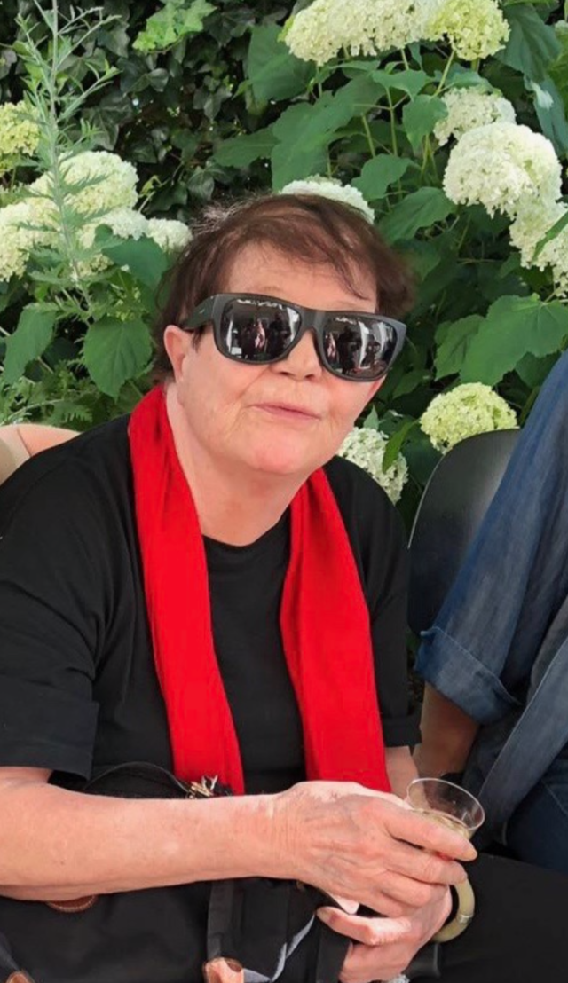 Francine Simonin lors du vernissage