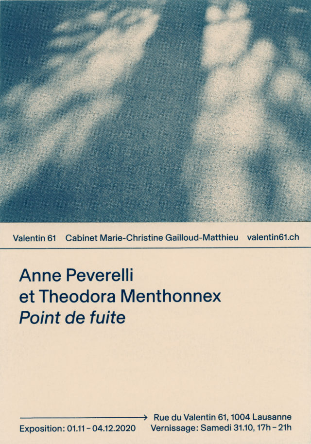 Anne Peverelli et Theodora Menthonnex, Point de fuite